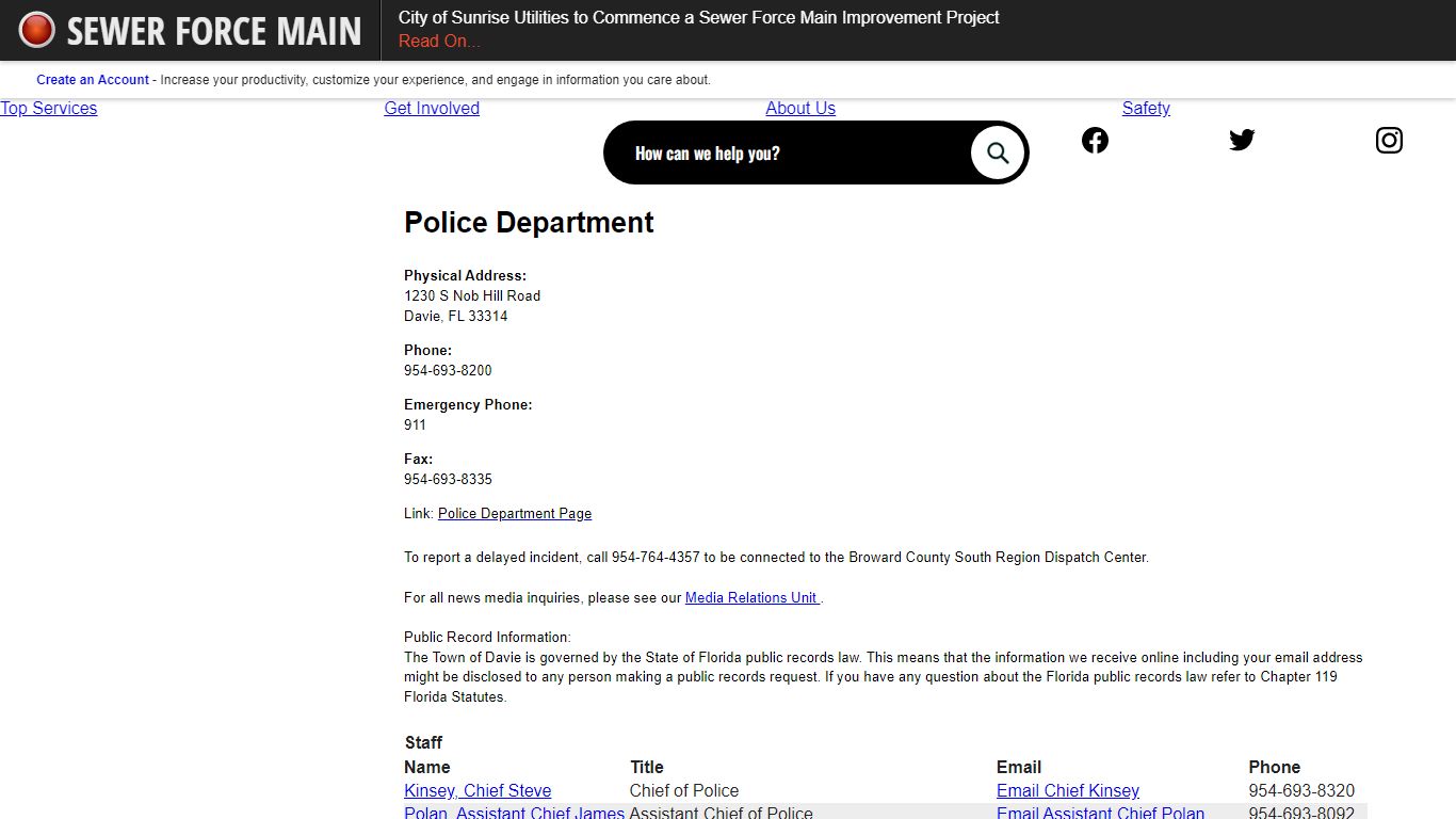 Staff Directory • Davie, FL • CivicEngage
